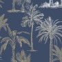 DUTCH WALLCOVERINGS Papel pintado árbol tropical azul marino y plata von , Bemaltes Papier - Ref: Foro24-437420, Preis: 24,02...