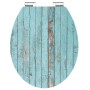 SCHÜTTE Tapa de váter con cierre suave brillante MDF BLUE WOOD by , Toilet and bidet seats - Ref: Foro24-438752, Price: 59,25...