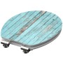 SCHÜTTE Tapa de váter con cierre suave brillante MDF BLUE WOOD by , Toilet and bidet seats - Ref: Foro24-438752, Price: 59,25...