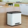 Hailo Cubo con pedal Oko Duo Plus tamaño L 17+9 l blanco 0630-230 by , Garbage cans and trash cans - Ref: Foro24-415427, Pric...