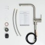 SCHÜTTE Grifo mezclador de fregadero LONDON acero inoxidable by , Faucets - Ref: Foro24-425827, Price: 103,35 €, Discount: %