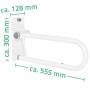 RIDDER Barra de apoyo para inodoro 55,5 cm 100 kg A0130101 de , Asideros de seguridad - Ref: Foro24-421616, Precio: 123,12 €,...