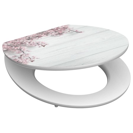 SCHÜTTE Asiento de inodoro con cierre suave FLOWERS & WOOD MDF brillo by , Toilet and bidet seats - Ref: Foro24-438759, Price...