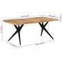 Mesa de comedor madera maciza de acacia negra 180x90x77 cm von , Küchen- und Esstische - Ref: Foro24-351642, Preis: 352,38 €,...