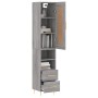 Aparador alto madera contrachapada gris Sonoma 34,5x34x180 cm de , Aparadores - Ref: Foro24-3200255, Precio: 108,02 €, Descue...