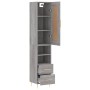 Aparador alto madera contrachapada gris Sonoma 34,5x34x180 cm de , Aparadores - Ref: Foro24-3200255, Precio: 108,02 €, Descue...