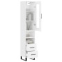 Aparador alto madera contrachapada blanco brillo 34,5x34x180 cm de , Aparadores - Ref: Foro24-3199323, Precio: 125,67 €, Desc...