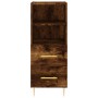 Aparador de madera contrachapada roble ahumado 34,5x34x180 cm by , Sideboards - Ref: Foro24-3189754, Price: 92,90 €, Discount: %