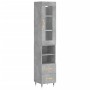 Aparador de madera contrachapada gris hormigón 34,5x34x180 cm by , Sideboards - Ref: Foro24-3199285, Price: 106,02 €, Discoun...