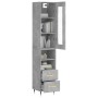 Aparador de madera contrachapada gris hormigón 34,5x34x180 cm by , Sideboards - Ref: Foro24-3199285, Price: 106,02 €, Discoun...