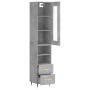 Aparador de madera contrachapada gris hormigón 34,5x34x180 cm by , Sideboards - Ref: Foro24-3199285, Price: 106,02 €, Discoun...