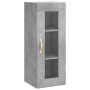 Aparador de madera contrachapada gris hormigón 34,5x34x180 cm by , Sideboards - Ref: Foro24-3199285, Price: 106,02 €, Discoun...