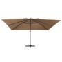 Sombrilla voladiza jardín luces LED poste aluminio taupe 4x3 m von , Sonnenschirme - Ref: Foro24-47007, Preis: 343,26 €, Raba...