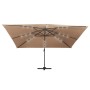 Sombrilla voladiza jardín luces LED poste aluminio taupe 4x3 m von , Sonnenschirme - Ref: Foro24-47007, Preis: 343,26 €, Raba...