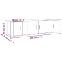 Set de muebles de TV 3 pzas madera contrachapada blanco brillo von , TV-Möbel - Ref: Foro24-3188400, Preis: 106,53 €, Rabatt: %