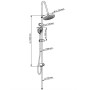SCHÜTTE Juego de ducha fija MATAO RAIN negro cromado mate by , shower heads - Ref: Foro24-429382, Price: 130,28 €, Discount: %