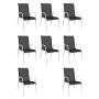 Juego de comedor de jardín 9 piezas de acero negro by , Garden sets - Ref: Foro24-43306, Price: 440,04 €, Discount: %