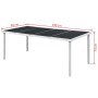 Juego de comedor de jardín 9 piezas de acero negro by , Garden sets - Ref: Foro24-43306, Price: 440,04 €, Discount: %
