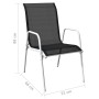 Juego de comedor de jardín 9 piezas de acero negro by , Garden sets - Ref: Foro24-43306, Price: 440,04 €, Discount: %