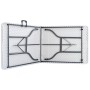 Mesa de jardín plegable con 2 bancos acero y HDPE blanco 180 cm by , Garden sets - Ref: Foro24-48833, Price: 178,60 €, Discou...