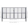 Puerta de malla de jardín acero galvanizado 400x200 cm gris von , Gartentore - Ref: Foro24-143379, Preis: 646,96 €, Rabatt: %