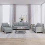 Juego de sofás con cojines 4 piezas tela gris claro by , Sofas - Ref: Foro24-3201266, Price: 734,39 €, Discount: %