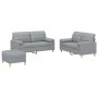 Juego de sofás con cojines 3 piezas tela gris claro von , Sofas - Ref: Foro24-3201298, Preis: 507,03 €, Rabatt: %
