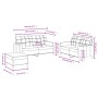 Juego de sofás con cojines 3 piezas tela gris claro von , Sofas - Ref: Foro24-3201298, Preis: 507,03 €, Rabatt: %