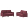 Juego de sofás con cojines 2 piezas tela rojo tinto by , Sofas - Ref: Foro24-3201450, Price: 405,86 €, Discount: %