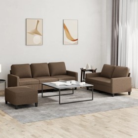 Juego de sofás con cojines 3 piezas tela marrón von , Sofas - Ref: Foro24-3201471, Preis: 540,99 €, Rabatt: %