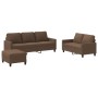 Juego de sofás con cojines 3 piezas tela marrón by , Sofas - Ref: Foro24-3201471, Price: 550,63 €, Discount: %