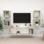 Muebles de salón 5 pzas madera ingeniería blanco y roble Sonoma von , TV-Möbel - Ref: Foro24-3079624, Preis: 156,04 €, Rabatt: %