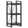 Estantería de 3 niveles madera maciza de mango negro 40x30x80cm by , Bookcases and shelves - Ref: Foro24-320625, Price: 105,3...