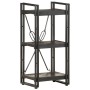 Estantería de 3 niveles madera maciza de mango negro 40x30x80cm by , Bookcases and shelves - Ref: Foro24-320625, Price: 105,3...