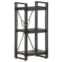 Estantería de 3 niveles madera maciza de mango negro 40x30x80cm by , Bookcases and shelves - Ref: Foro24-320625, Price: 105,3...