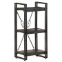 Estantería de 3 niveles madera maciza de mango negro 40x30x80cm by , Bookcases and shelves - Ref: Foro24-320625, Price: 105,3...
