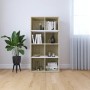 Estantería/Aparador contrachapada blanco y roble 66x30x130 cm von , Bücherregale und Regale - Ref: Foro24-800158, Preis: 67,6...