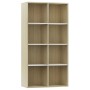 Estantería/Aparador contrachapada blanco y roble 66x30x130 cm von , Bücherregale und Regale - Ref: Foro24-800158, Preis: 67,6...