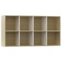 Estantería/Aparador contrachapada blanco y roble 66x30x130 cm von , Bücherregale und Regale - Ref: Foro24-800158, Preis: 67,6...