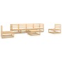 Juego de muebles de jardín 7 piezas madera maciza de pino de , Conjuntos de jardín - Ref: Foro24-3075404, Precio: 417,79 €