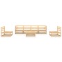 Juego de muebles de jardín 7 piezas madera maciza de pino de , Conjuntos de jardín - Ref: Foro24-3075404, Precio: 417,79 €