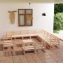 Juego de muebles de jardín 14 piezas madera maciza de pino de , Conjuntos de jardín - Ref: Foro24-3075969, Precio: 827,40 €, ...