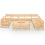 Juego de muebles de jardín 14 piezas madera maciza de pino de , Conjuntos de jardín - Ref: Foro24-3075969, Precio: 839,39 €