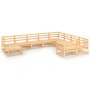 Juego de muebles de jardín 10 piezas madera maciza de pino de , Conjuntos de jardín - Ref: Foro24-3076024, Precio: 653,59 €