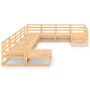 Juego de muebles de jardín 10 piezas madera maciza de pino de , Conjuntos de jardín - Ref: Foro24-3076024, Precio: 653,59 €