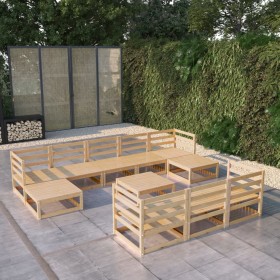 Juego de muebles de jardín 11 piezas madera maciza de pino de , Conjuntos de jardín - Ref: Foro24-3076114, Precio: 670,23 €, ...