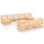 Juego de muebles de jardín 11 piezas madera maciza de pino by , Garden sets - Ref: Foro24-3076114, Price: 702,09 €, Discount: %
