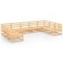 Juego de muebles de jardín 9 piezas madera maciza de pino de , Conjuntos de jardín - Ref: Foro24-3076259, Precio: 536,37 €