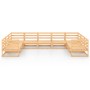 Juego de muebles de jardín 9 piezas madera maciza de pino de , Conjuntos de jardín - Ref: Foro24-3076259, Precio: 536,37 €
