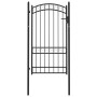 Puerta de jardín con arco superior acero negro 100x175 cm by , garden gates - Ref: Foro24-146371, Price: 202,48 €, Discount: %